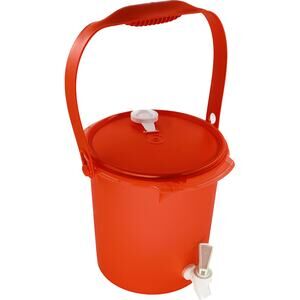 Tupperware Jumbo Canister Handle Serving Spout Pouring Orange Lid 20 C 1 Gallon